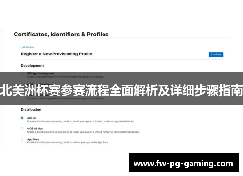 北美洲杯赛参赛流程全面解析及详细步骤指南